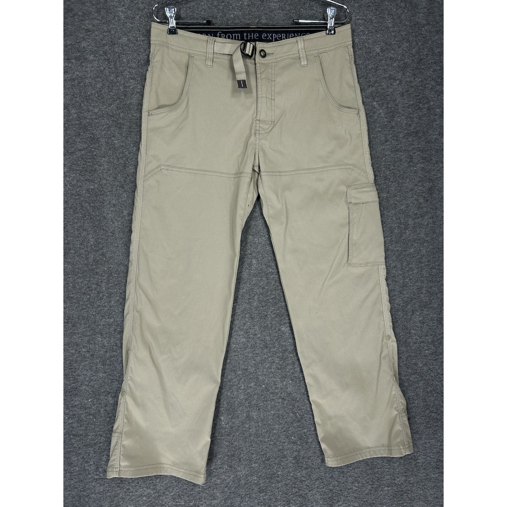 Prana Stretch Zion Pants Mens 31x28 (fits 31x27) Light Khaki Hiking Outdoor